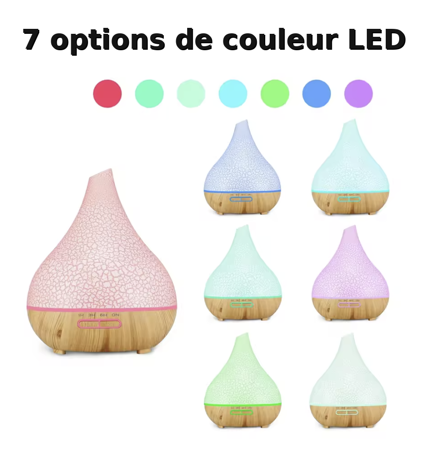 Diffuseur & humidificateur connecté - huiles essentielles & lumière LED