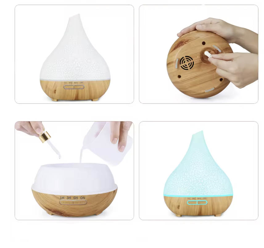 Diffuseur & humidificateur connecté - huiles essentielles & lumière LED